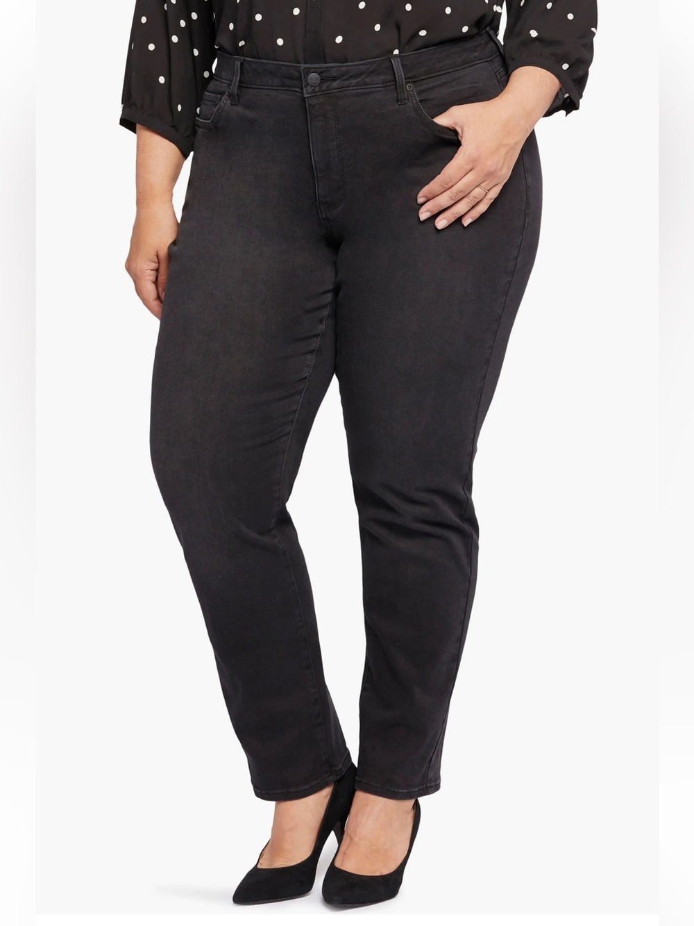 NYDJ Relaxed Slender Vintage Wash Legend Black Jeans Womens 20W